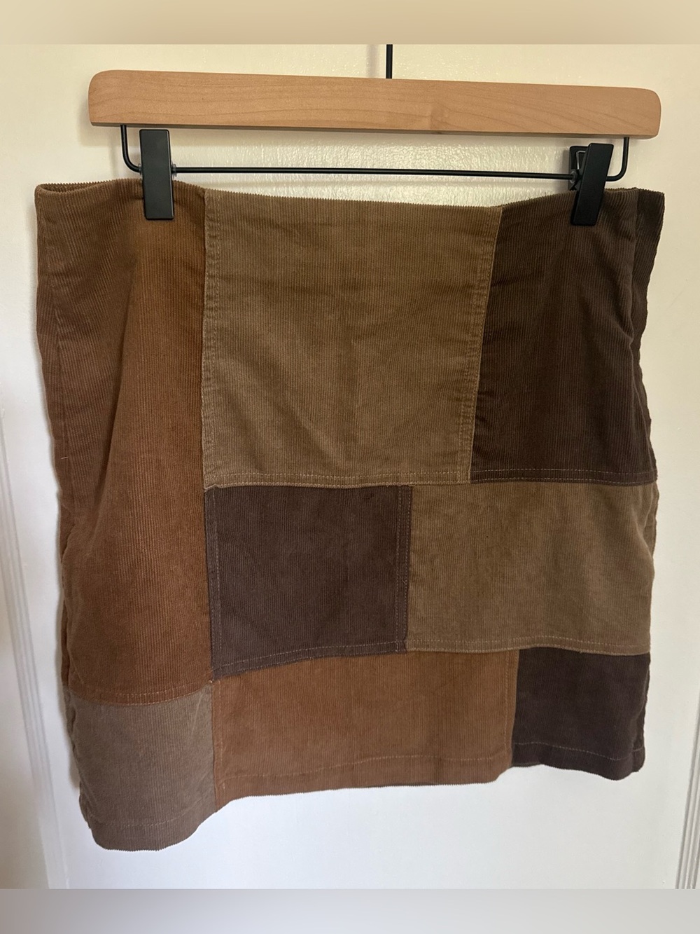 NWT Love Riche Patchwork Corduroy Skirt Size M